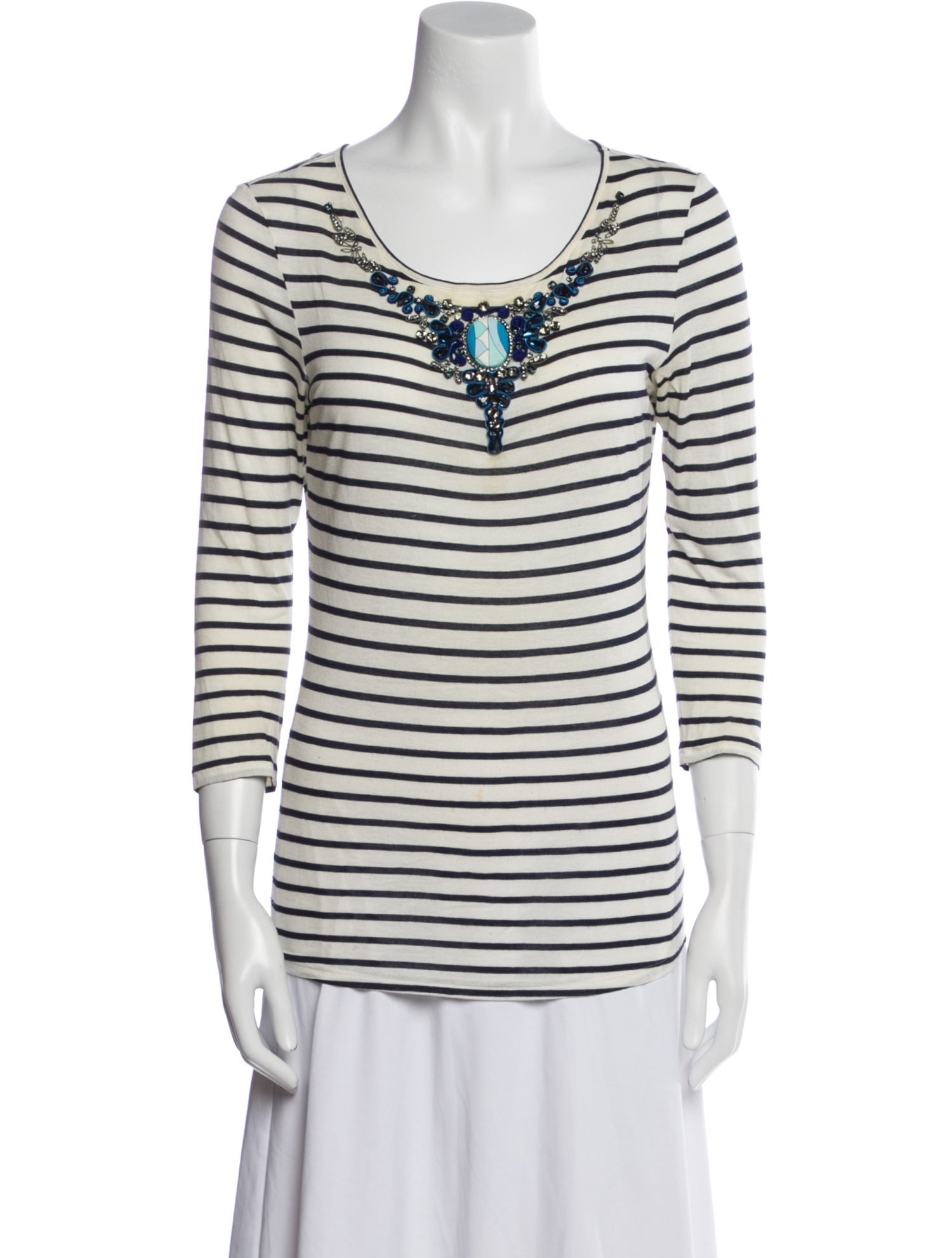 Emilio Pucci Striped Scoop Neck T-Shirt