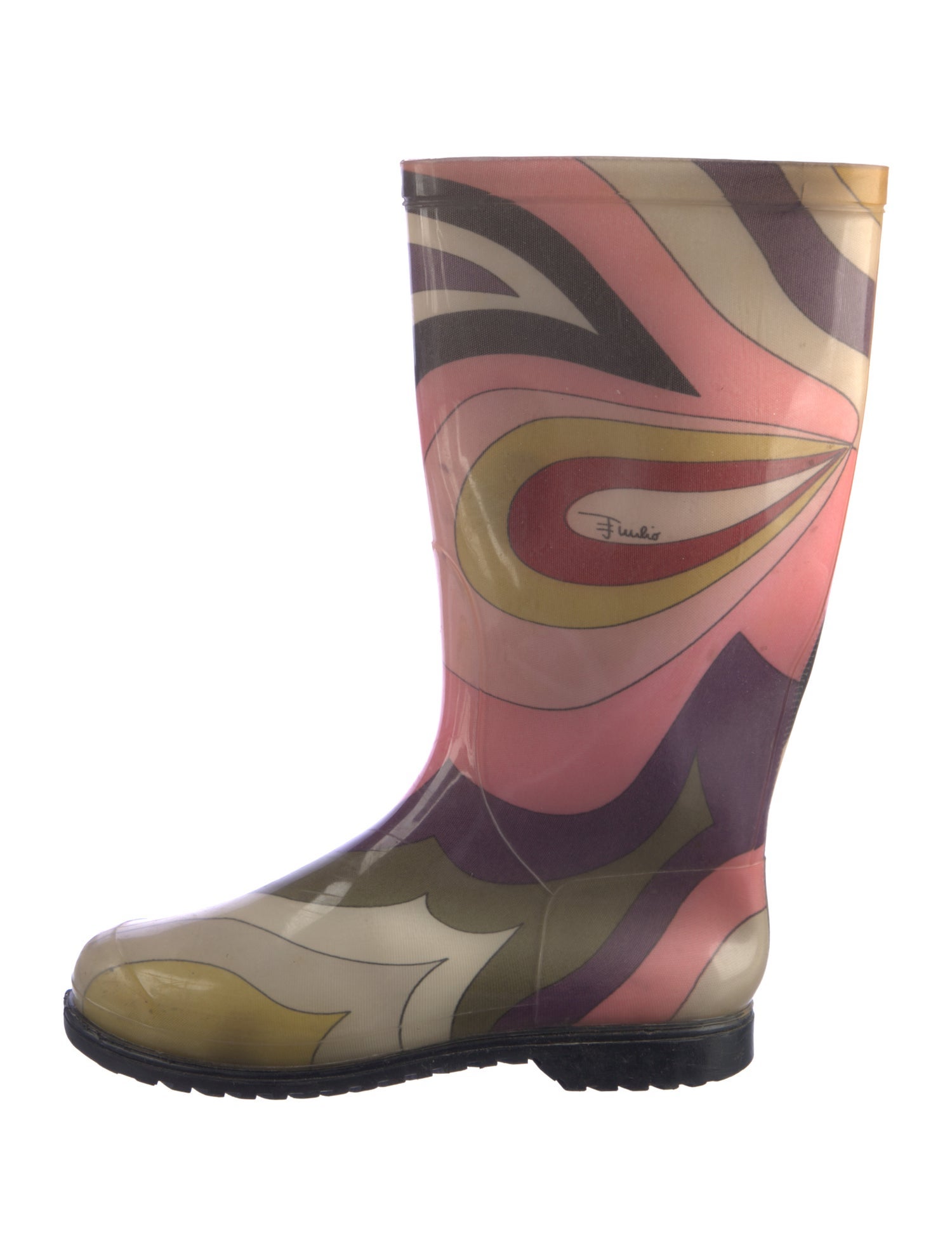 Emilio Pucci Rubber Printed Rain Boots