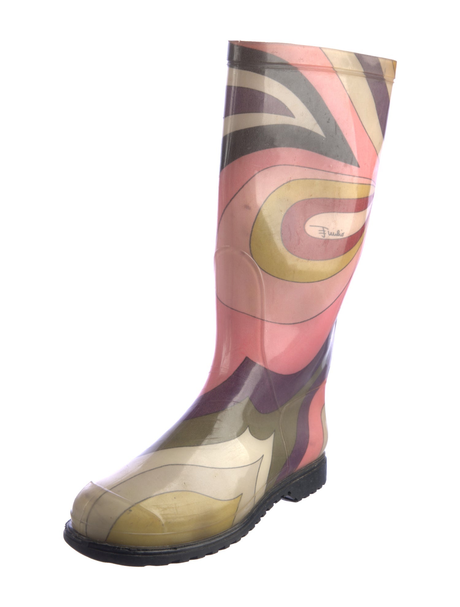 Emilio Pucci Rubber Printed Rain Boots