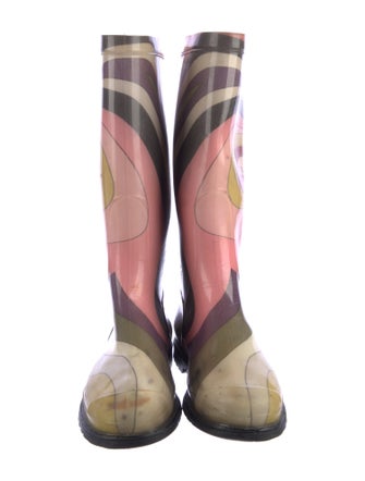 Emilio Pucci Rubber Printed Rain Boots