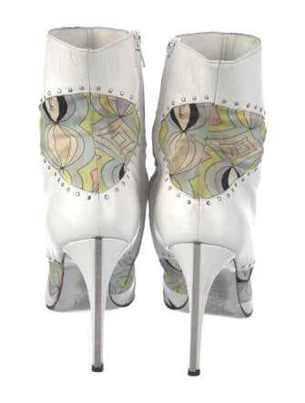Emilio Pucci Leather Printed Boots