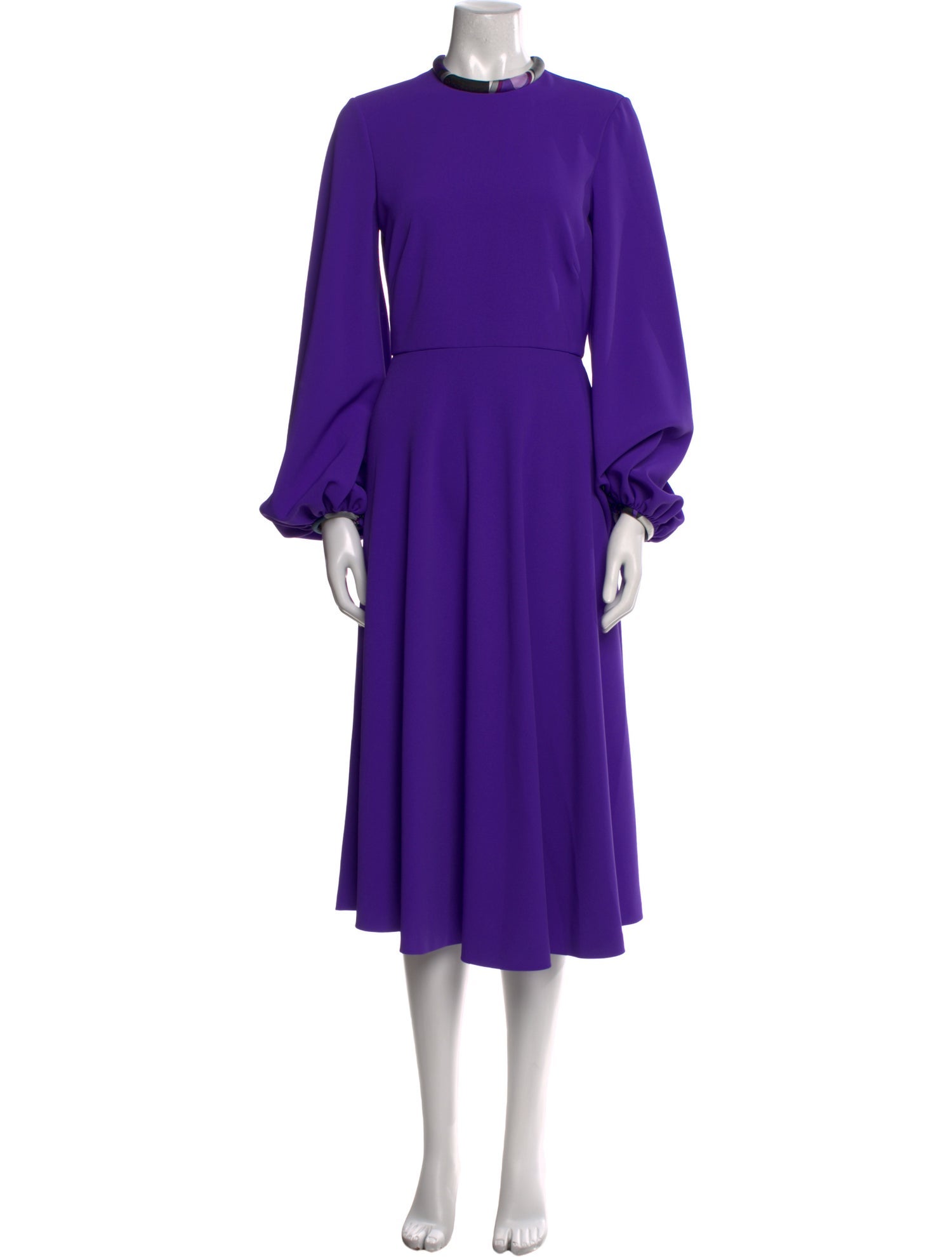 Emilio Pucci Mock Neck Midi Length Dress