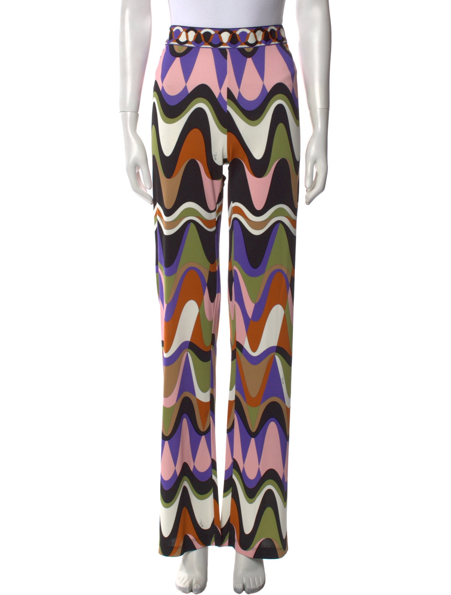 Emilio Pucci Printed Wide Leg Pants w/ Tags