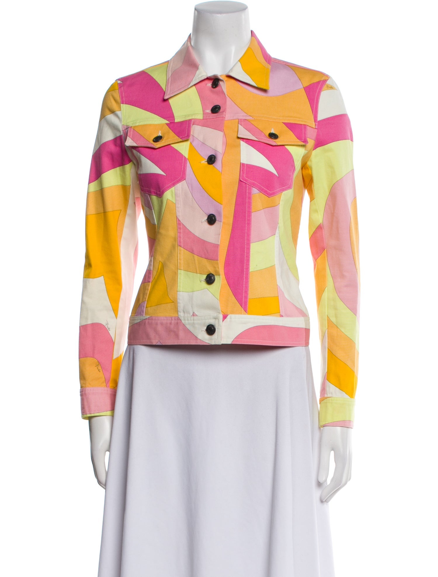 Emilio Pucci 2000's Printed Denim Jacket