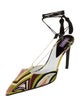 Emilio Pucci Satin Printed D'Orsay Pumps
