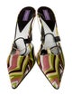 Emilio Pucci Satin Printed D'Orsay Pumps