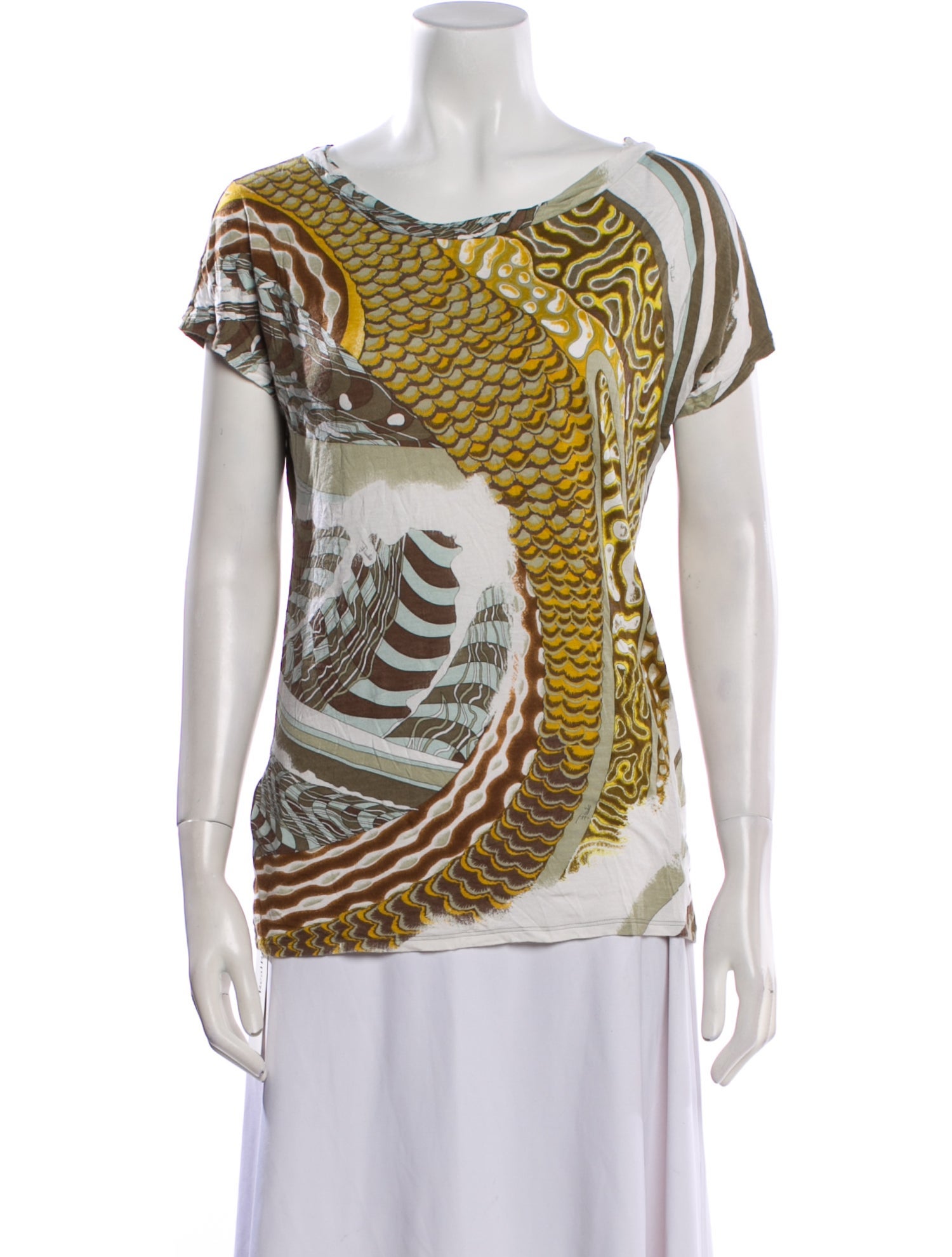 Emilio Pucci Printed Scoop Neck T-Shirt