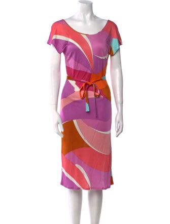 Emilio Pucci Printed Midi Length Dress