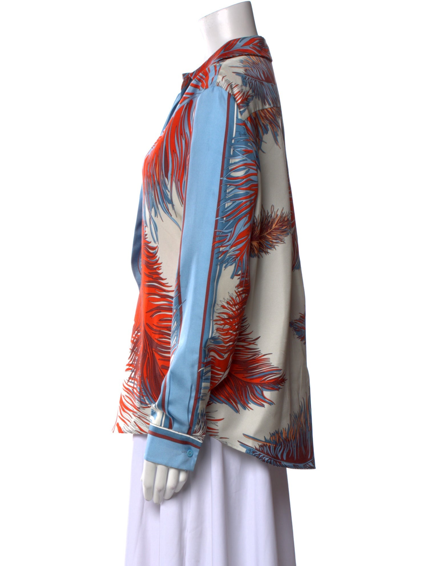 Emilio Pucci Silk Printed Button-Up Top