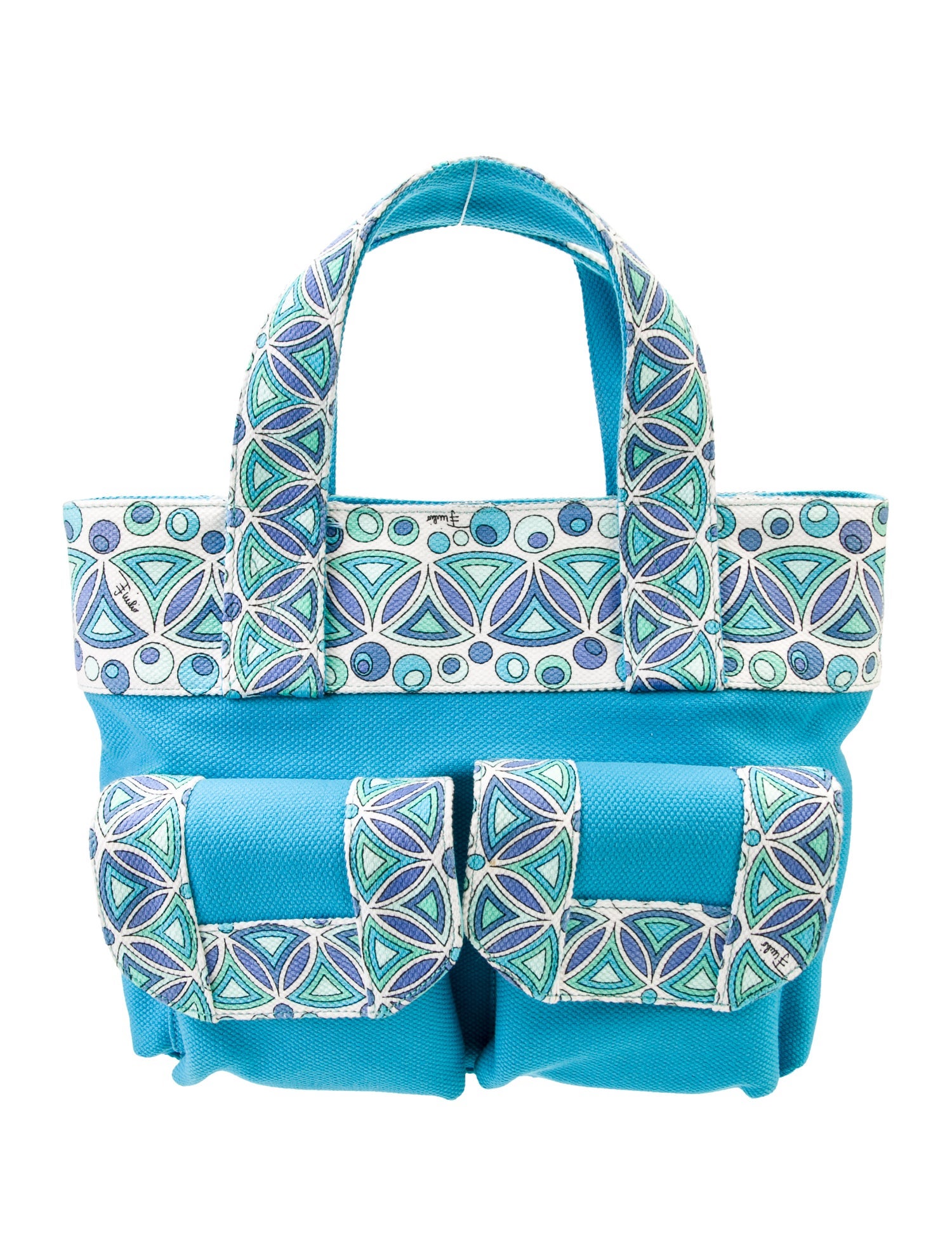 Emilio Pucci Canvas Top Handle Bag