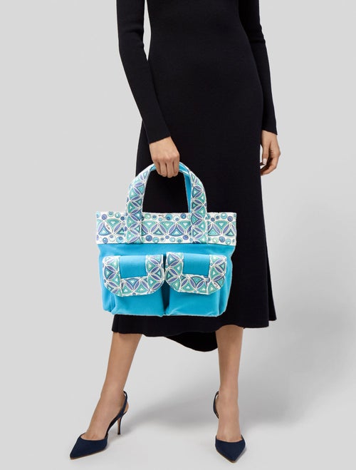 Emilio Pucci Canvas Top Handle Bag
