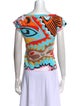 Emilio Pucci Printed Bateau Neckline T-Shirt