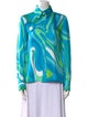 Emilio Pucci Silk Printed Button-Up Top