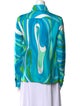 Emilio Pucci Silk Printed Button-Up Top