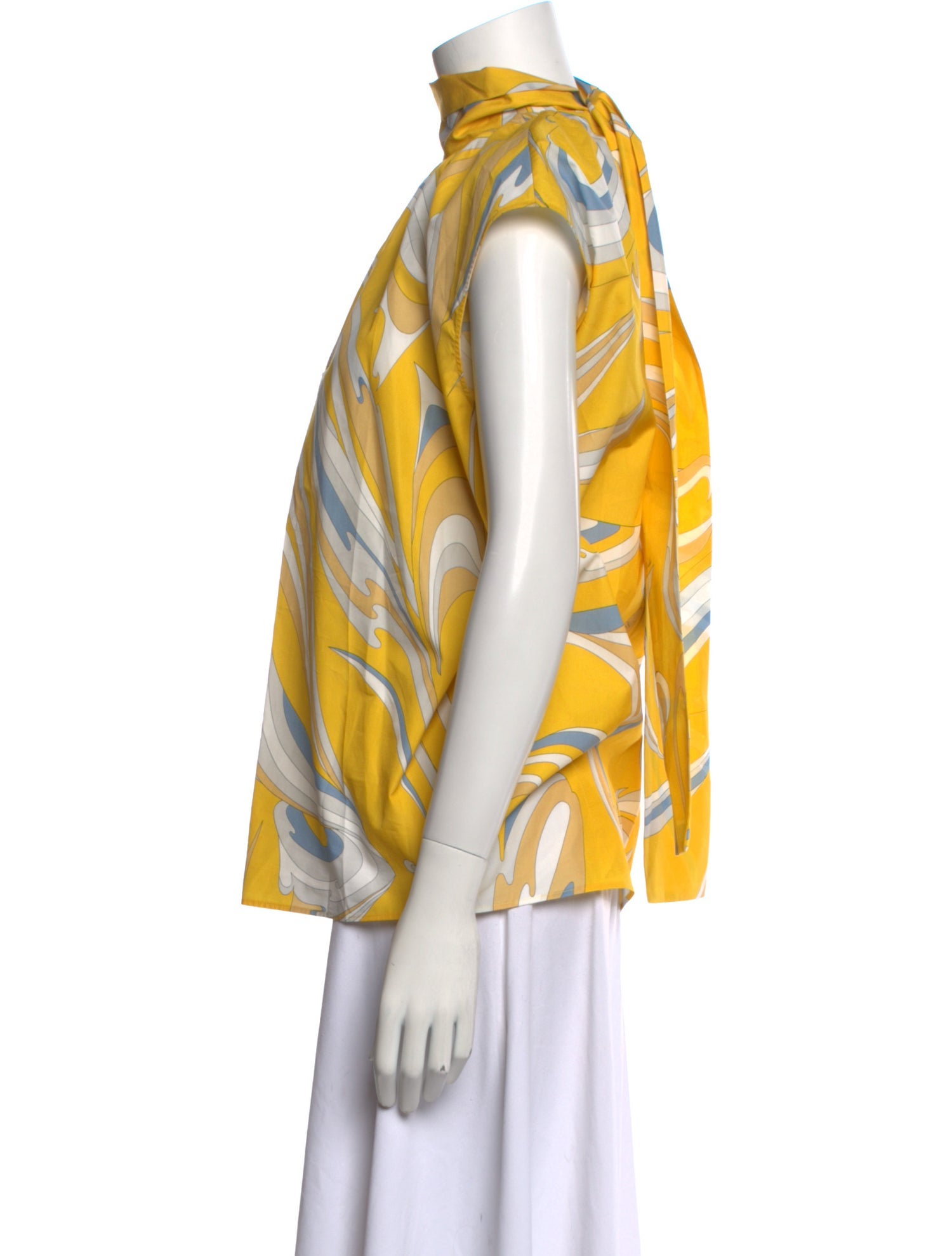 Emilio Pucci Printed Mock Neck Blouse w/ Tags