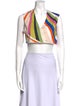 Emilio Pucci Striped V-Neck Crop Top
