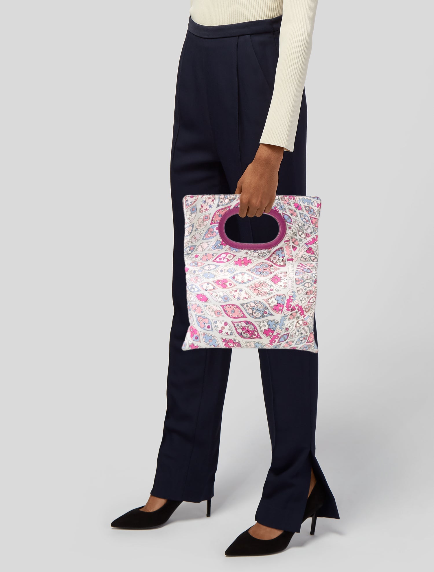 Emilio Pucci Nylon Top Handle Bag