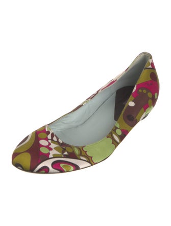 Emilio Pucci Satin Printed Flats