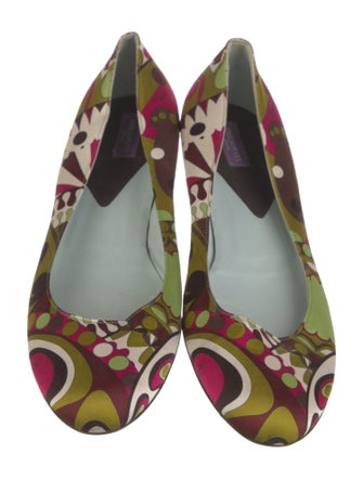 Emilio Pucci Satin Printed Flats