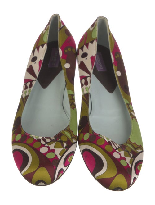 Emilio Pucci Satin Printed Flats