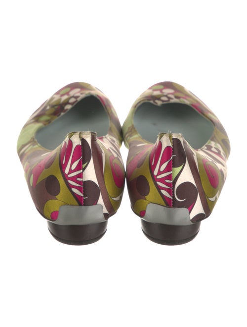 Emilio Pucci Satin Printed Flats