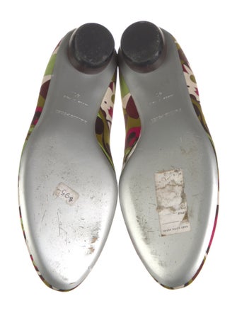 Emilio Pucci Satin Printed Flats