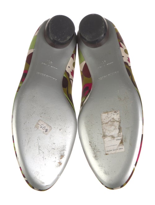 Emilio Pucci Satin Printed Flats