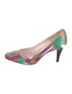 Emilio Pucci Silk Printed Slingback Pumps