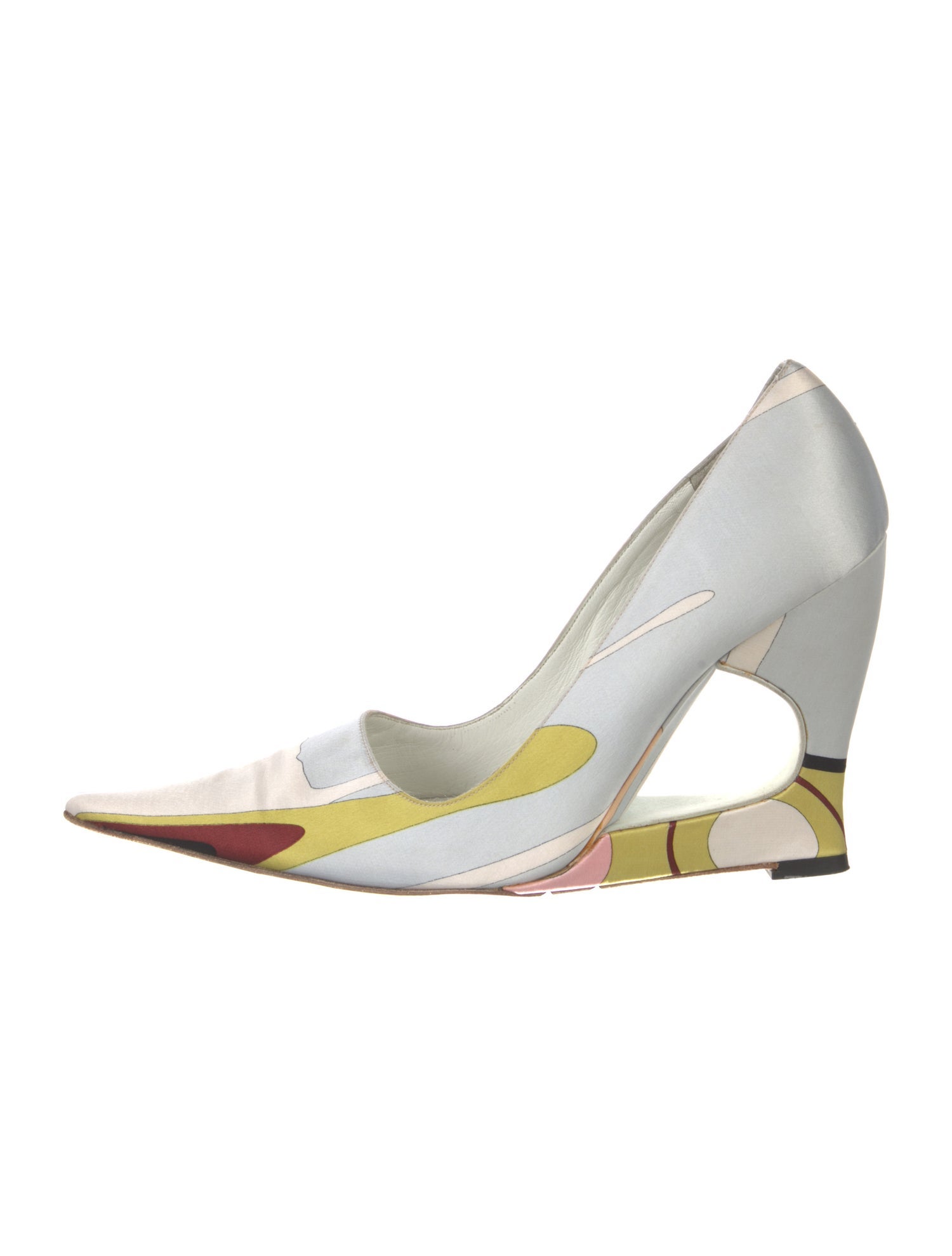 Emilio Pucci Satin Printed Pumps