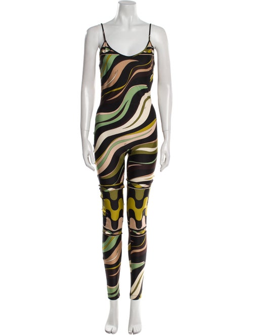 Emilio Pucci Striped Scoop Neck Jumpsuit