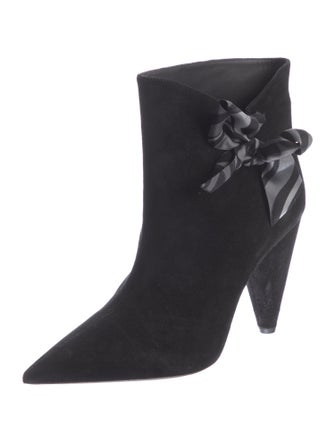 Emilio Pucci Suede Bow Accents Boots