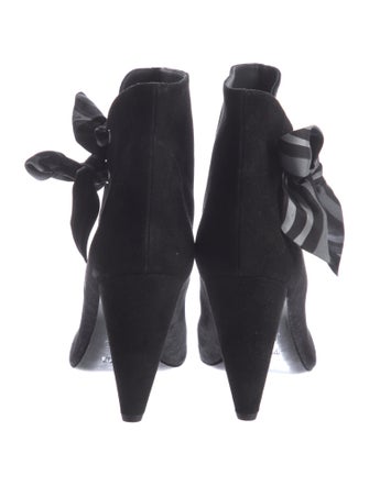 Emilio Pucci Suede Bow Accents Boots