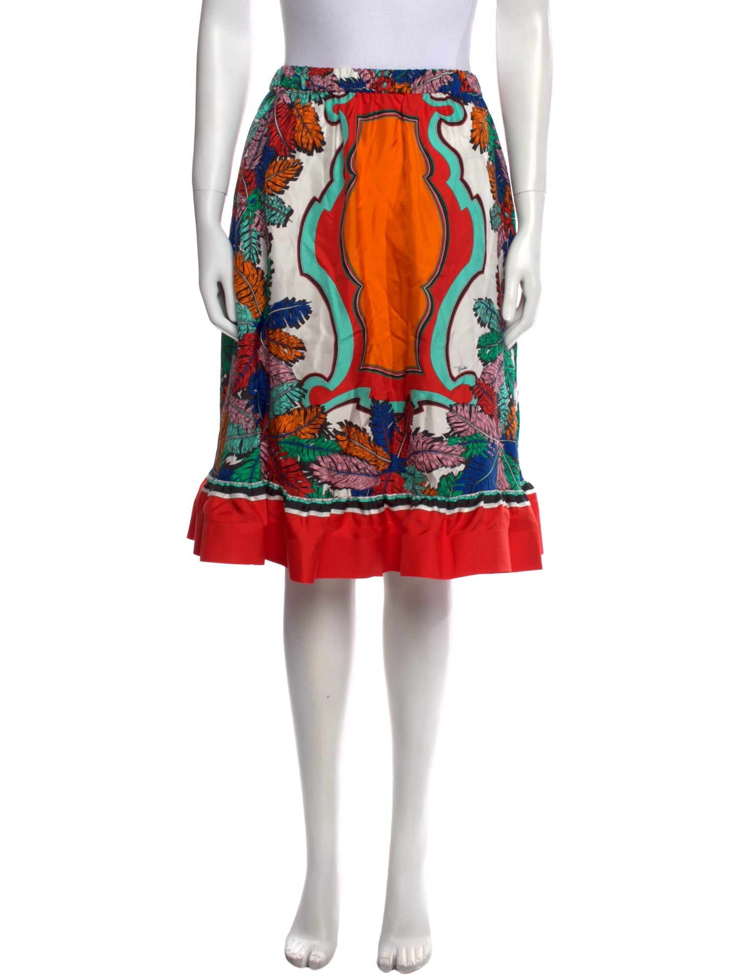 Emilio Pucci Silk Knee-Length Skirt w/ Tags