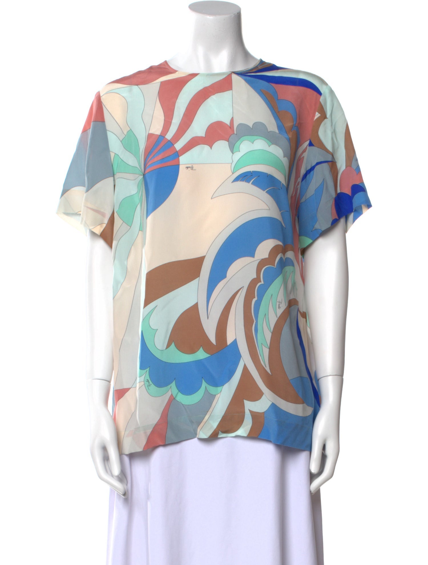Emilio Pucci Silk Printed T-Shirt