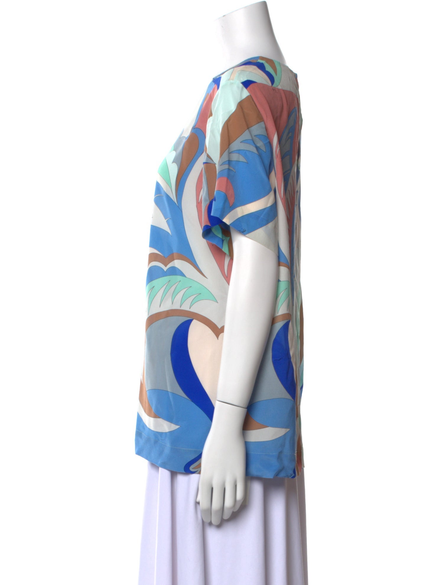 Emilio Pucci Silk Printed T-Shirt