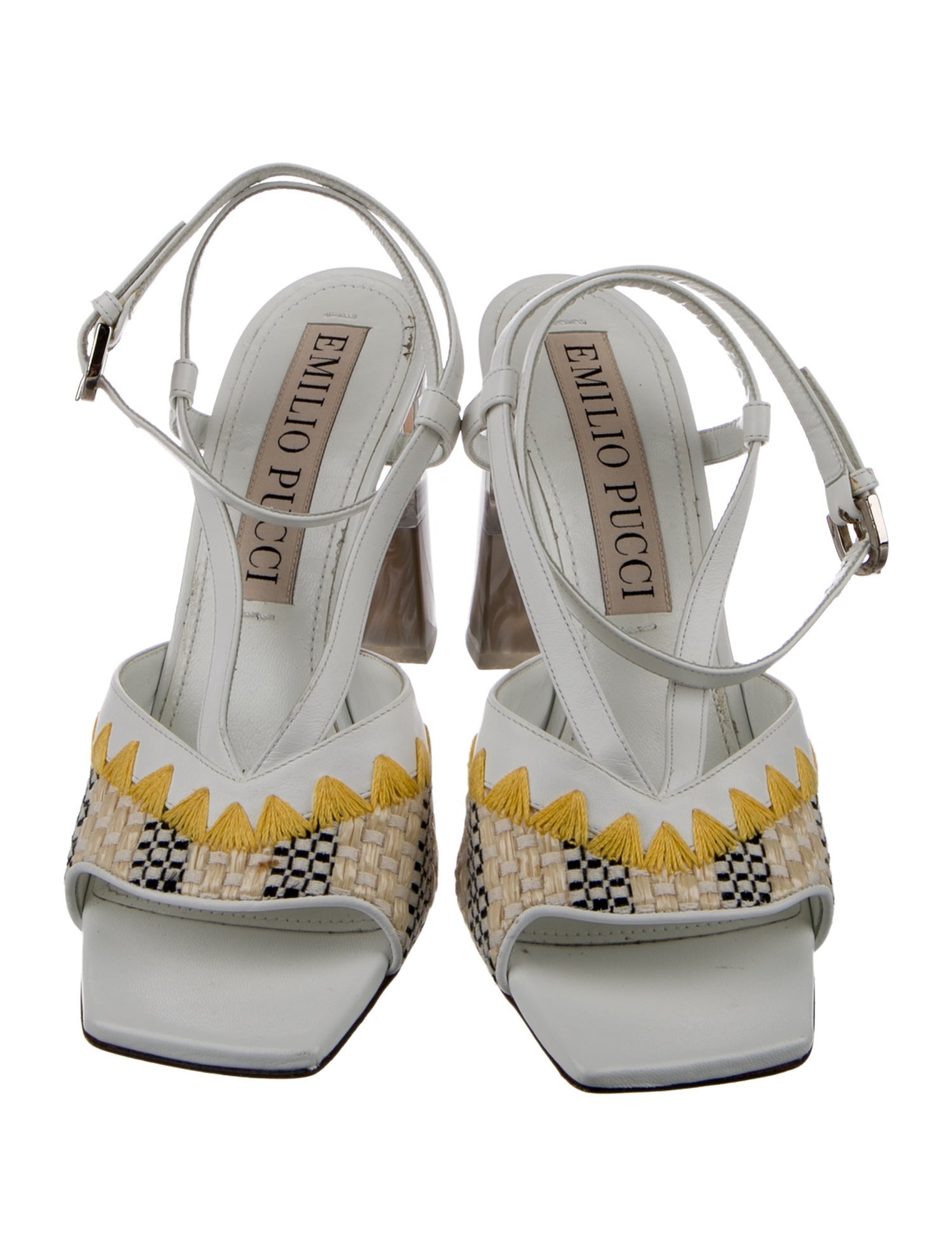 Emilio Pucci Leather Printed Sandals