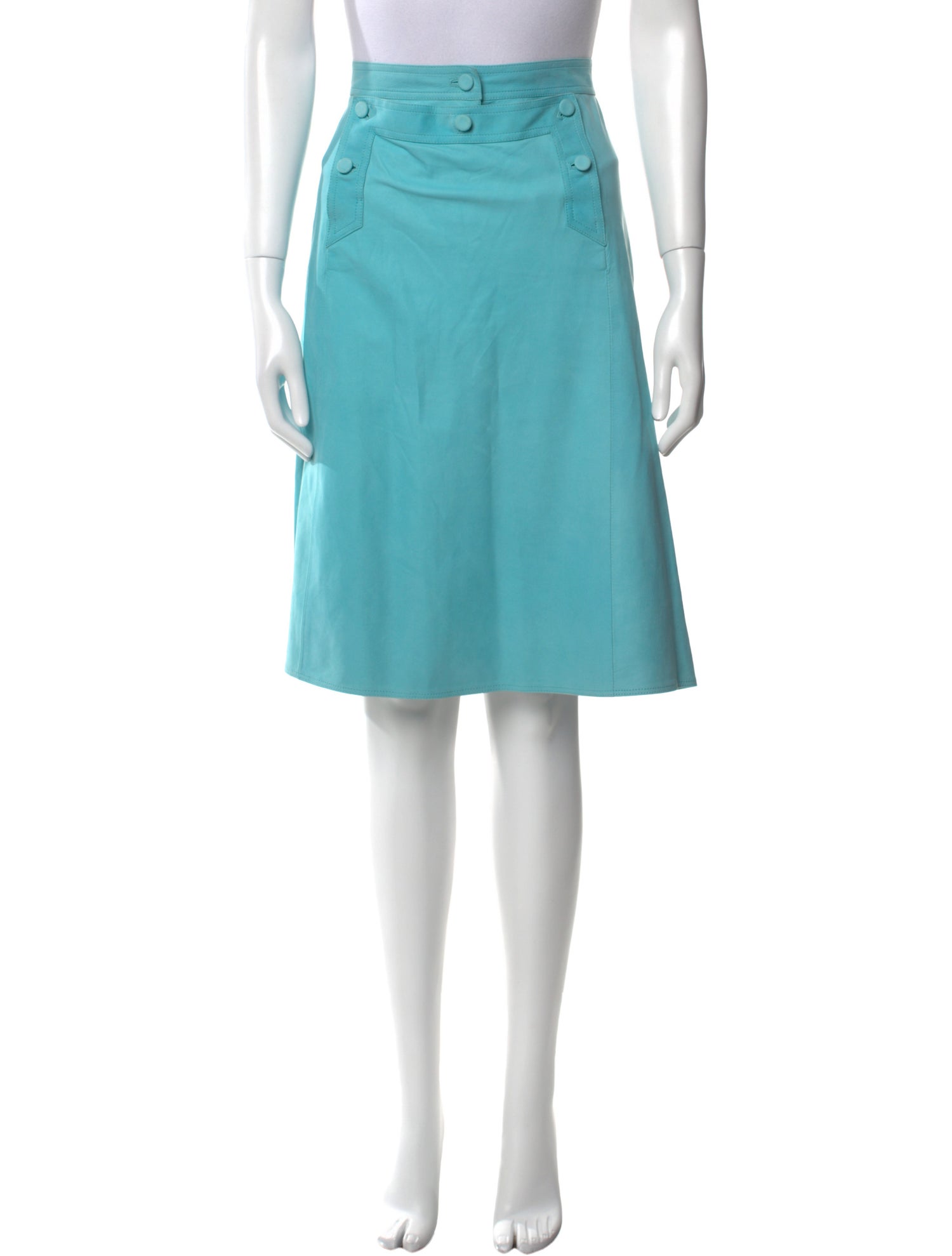 Emilio Pucci Leather Knee-Length Skirt