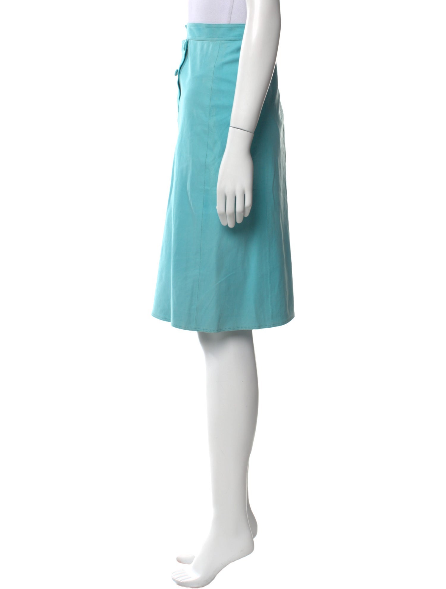 Emilio Pucci Leather Knee-Length Skirt