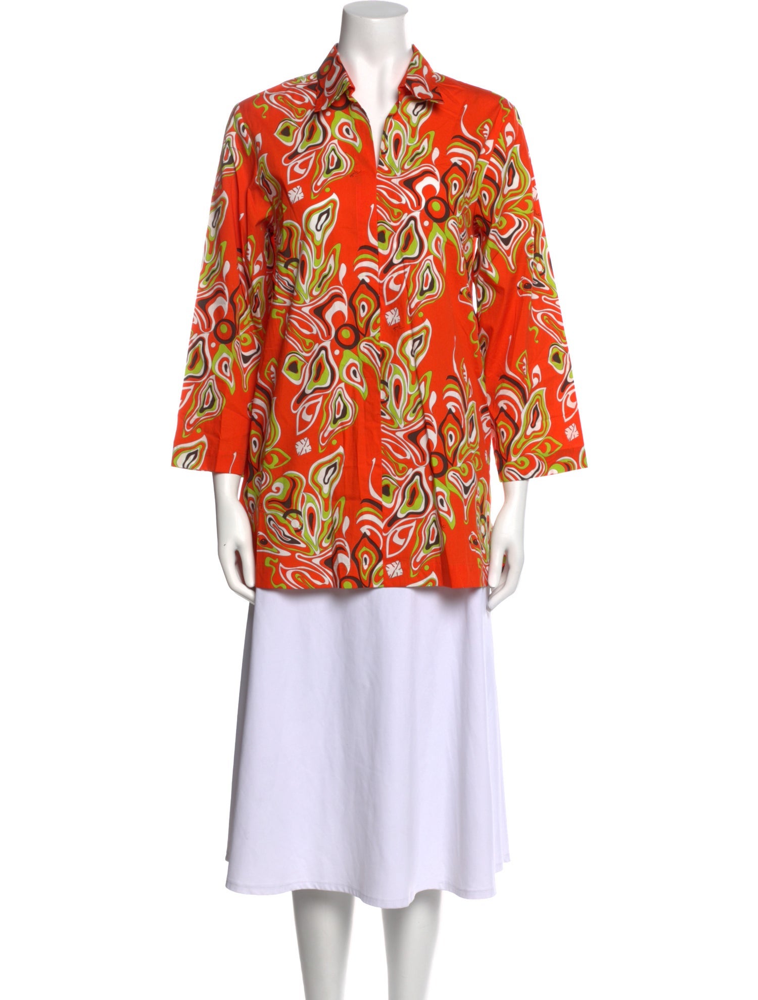 Emilio Pucci Printed Three-Quarter Sleeve Tunic