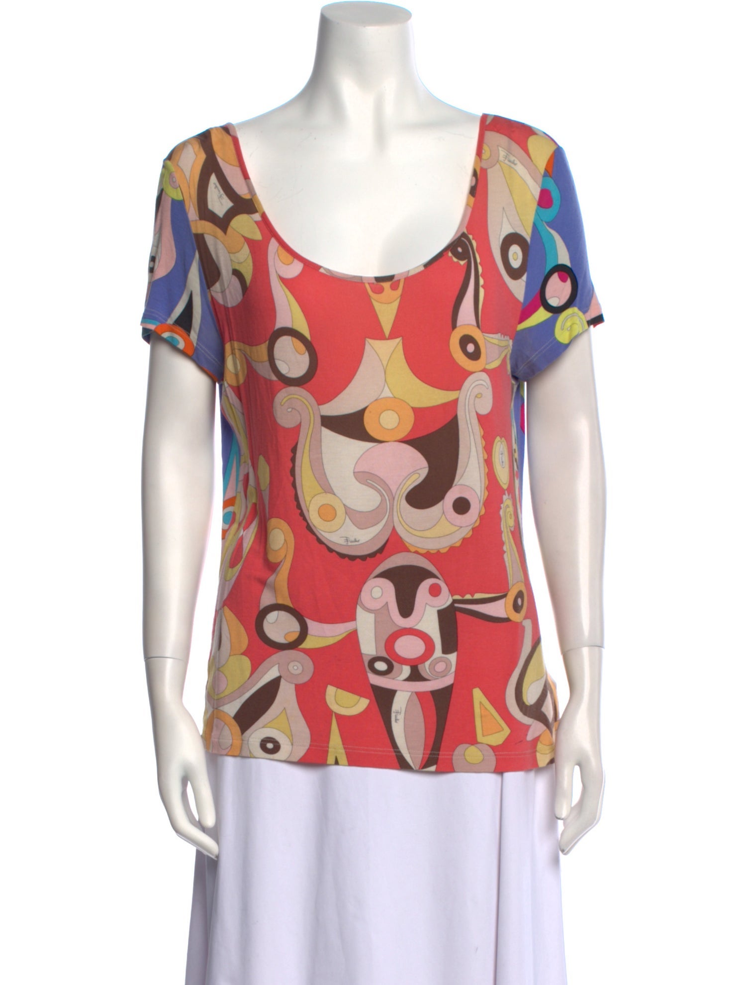 Emilio Pucci Printed Scoop Neck T-Shirt
