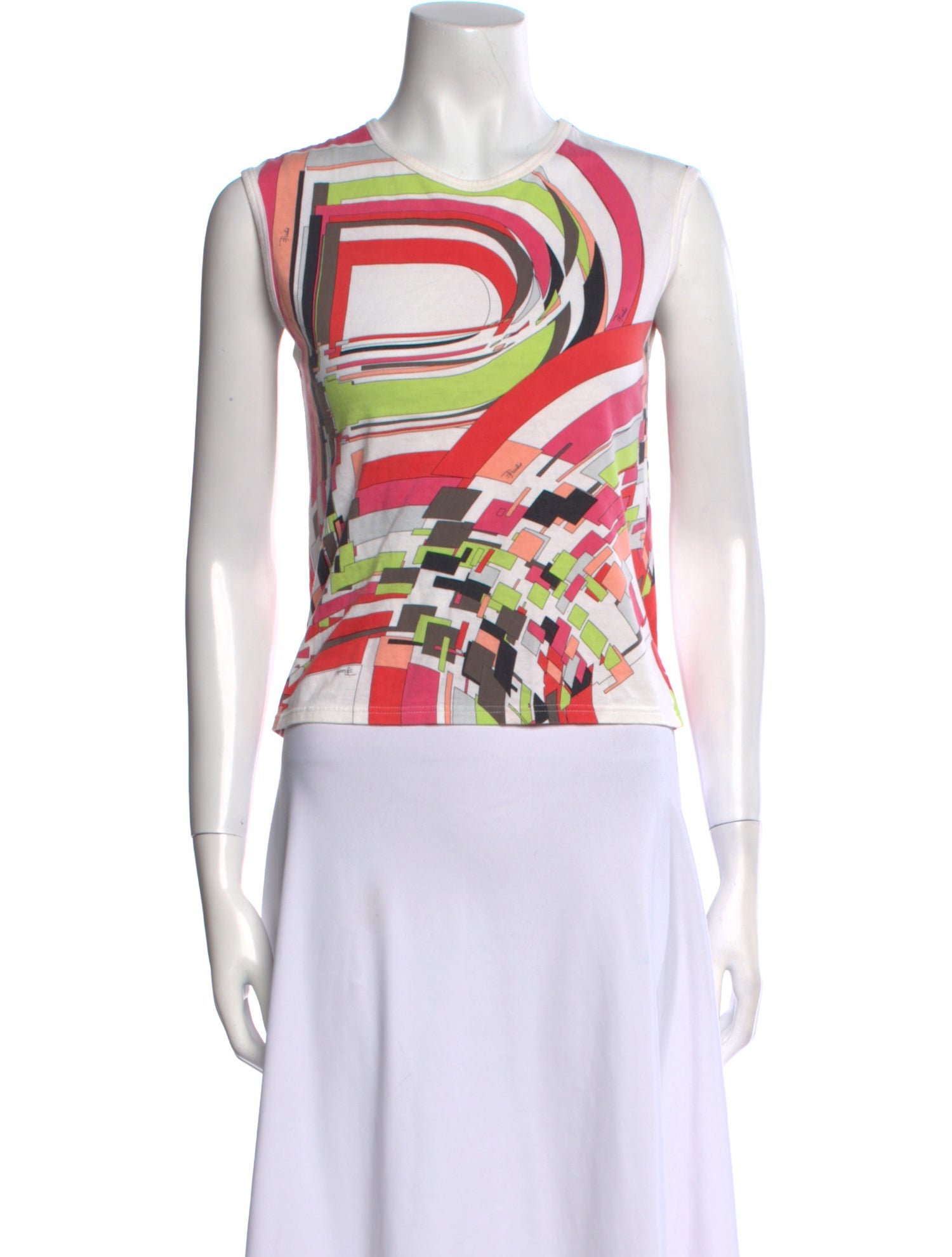Emilio Pucci Graphic Print Crew Neck Top