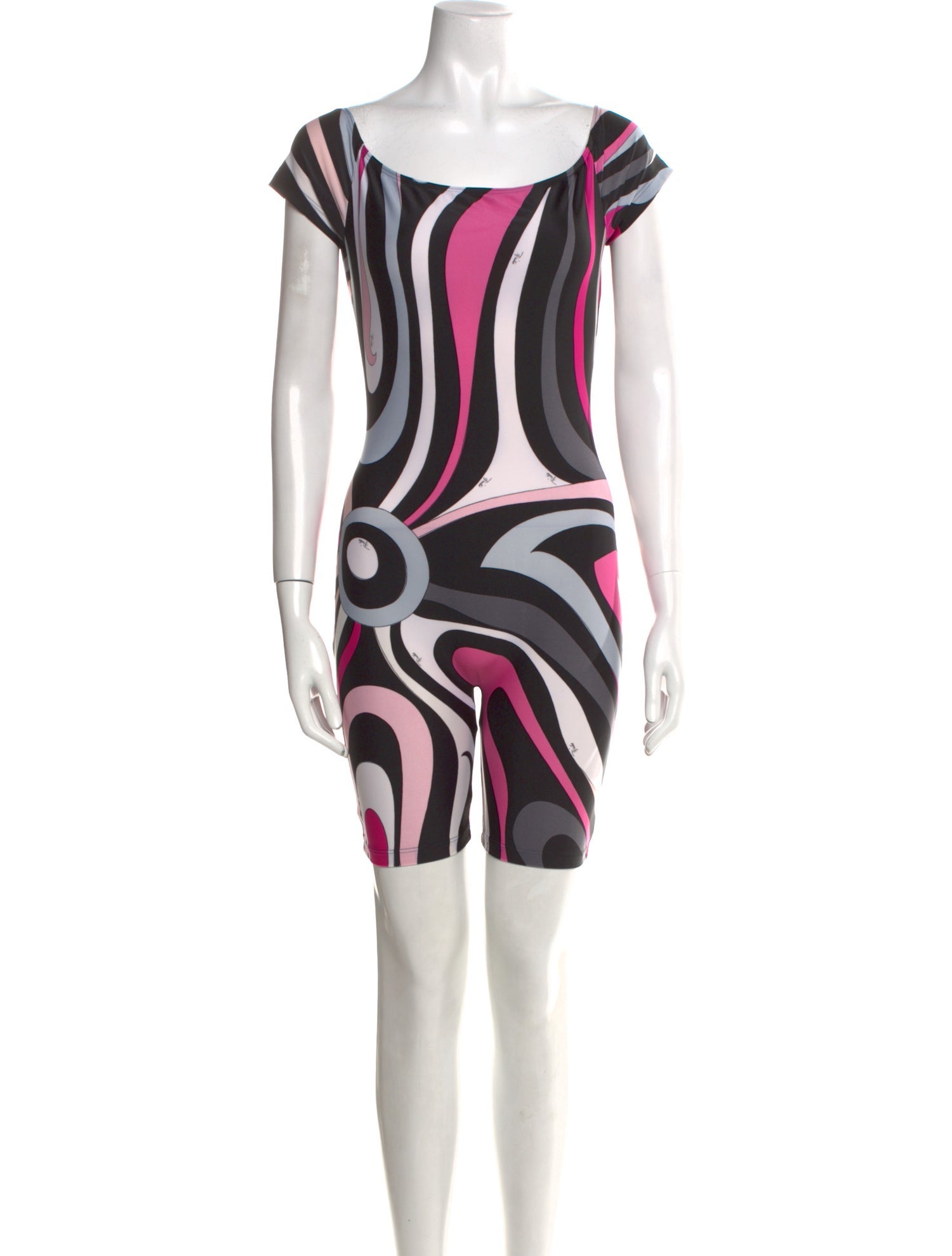 Emilio Pucci Striped Scoop Neck Romper