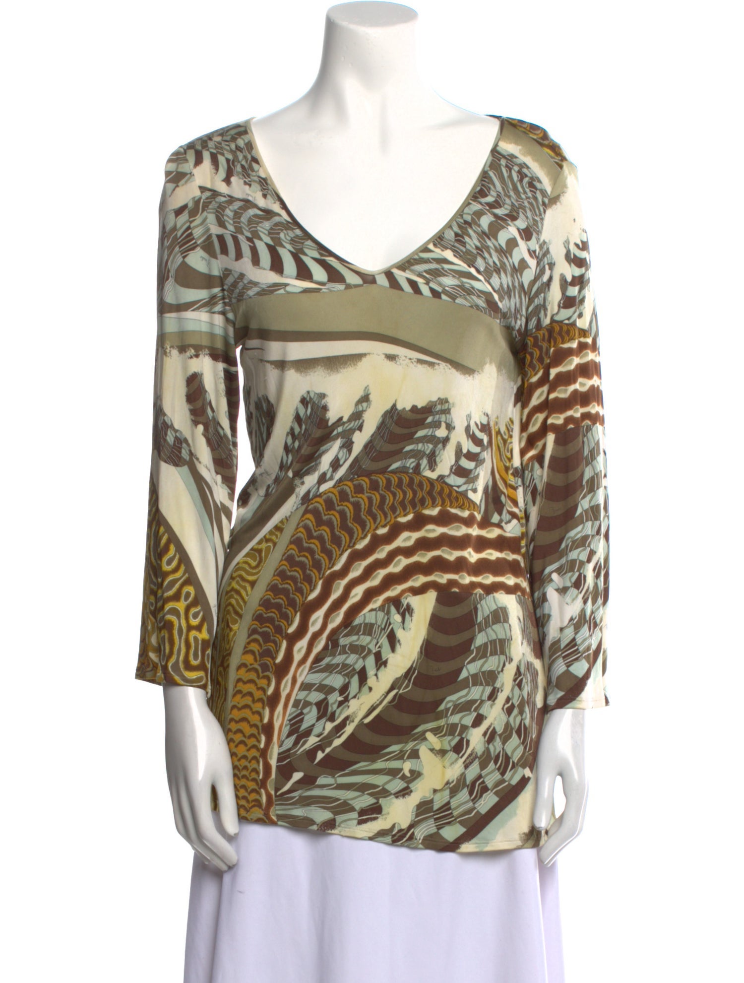 Emilio Pucci Printed V-Neck Tunic