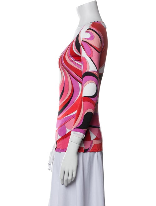 Emilio Pucci Printed Cowl Neck Blouse
