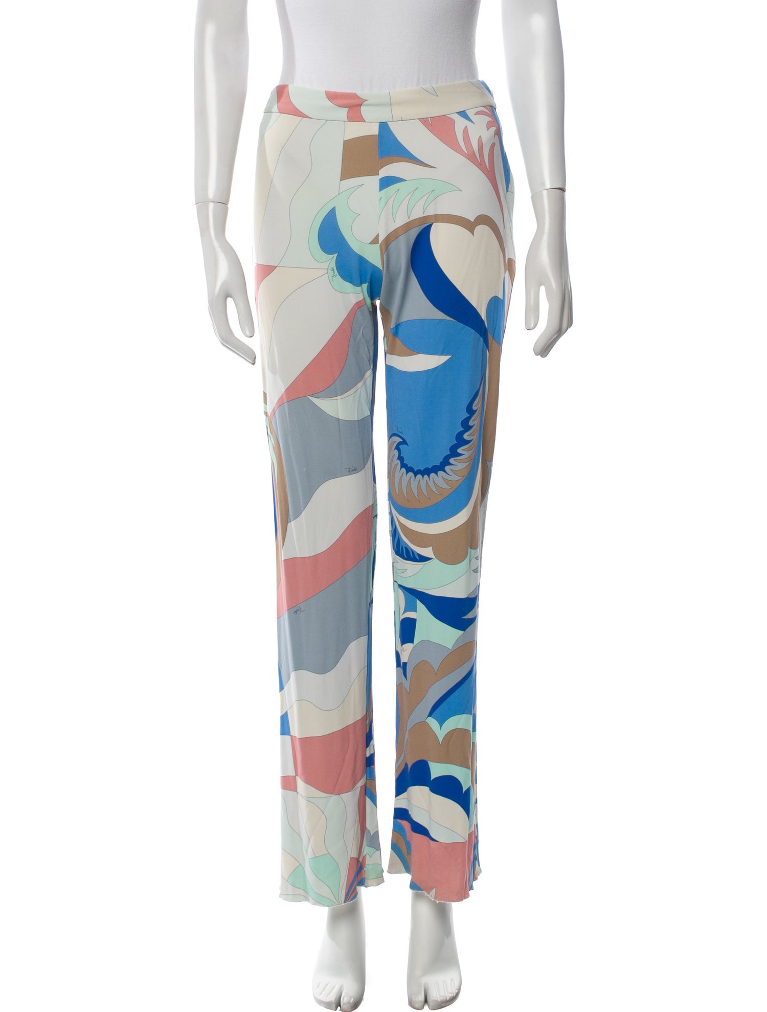 Ralph Rucci Printed Straight Leg Pants