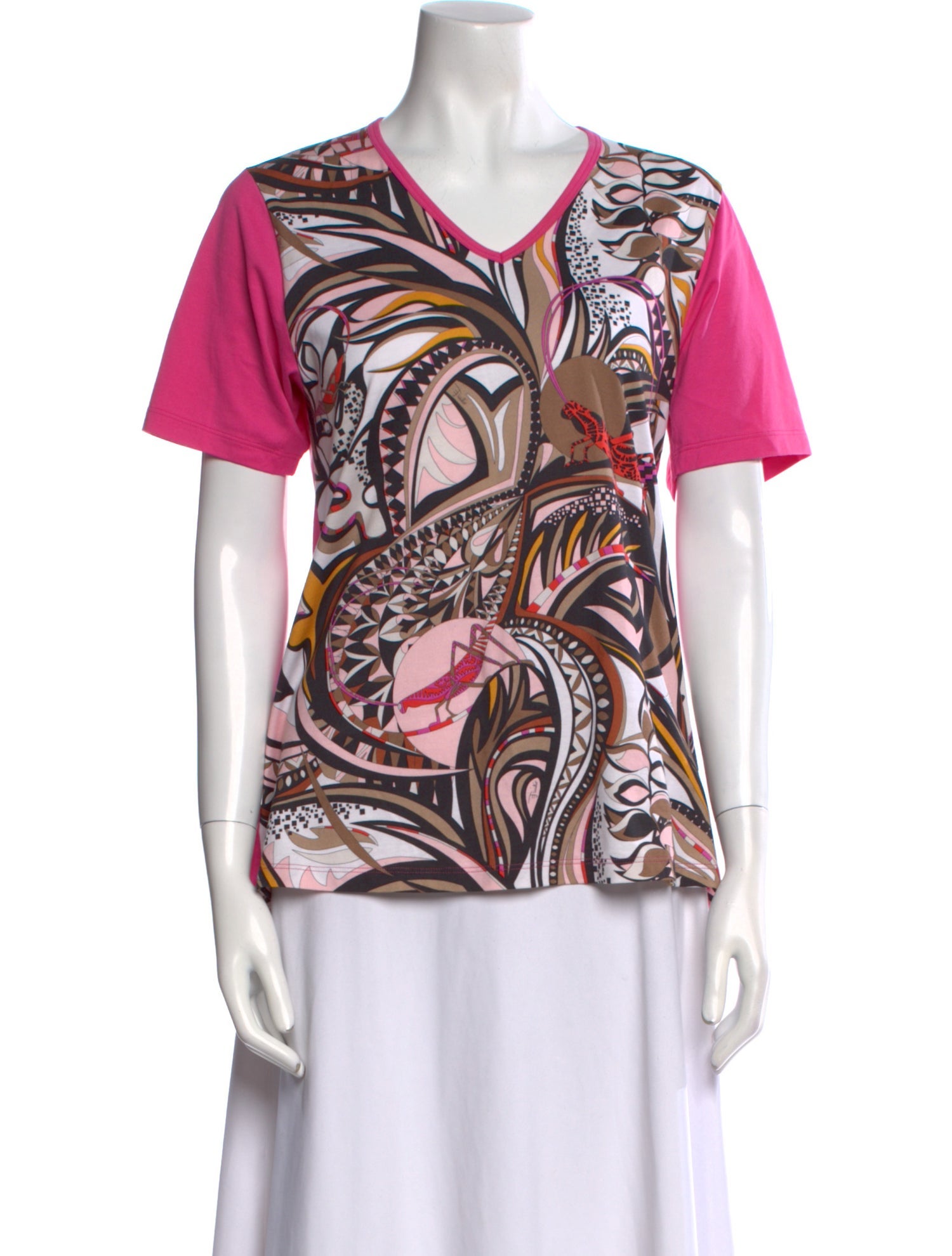 Emilio Pucci Printed V-Neck T-Shirt