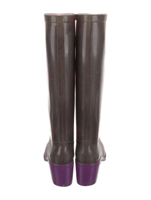 Emilio Pucci Rubber Colorblock Pattern Rain Boots