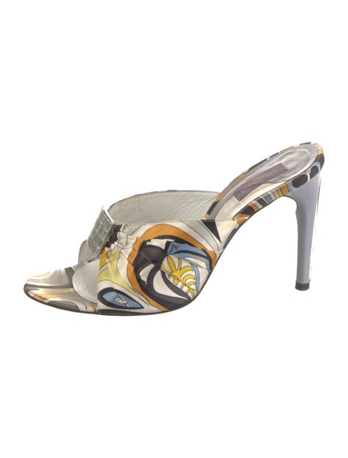 Emilio Pucci Satin Printed Slides