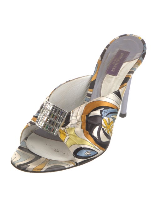 Emilio Pucci Satin Printed Slides
