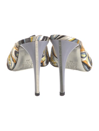 Emilio Pucci Satin Printed Slides